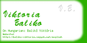 viktoria baliko business card